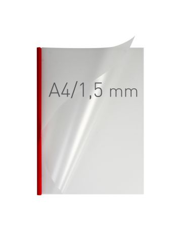 O.EASY COVER Double Semi Matt - (1,5 mm) - 297 x 210 mm (A4 pionowa) - czerwony - 50 sztuk