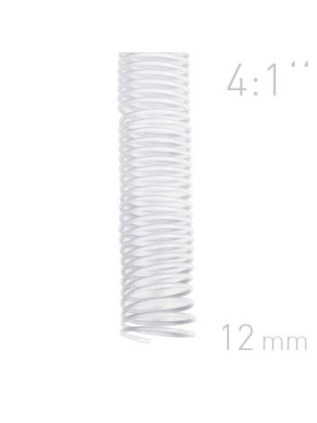 Grzbiety spiralne - O.COIL - A4 - 12 mm - biały - 100 sztuk