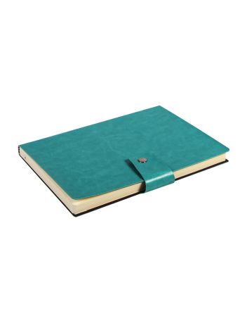 Notes Notatnik biurowy miękki w kratkę zamykany - O.NOTE Praha - 207 x 145 mm (A5) - zielony