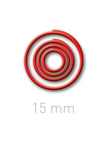 Plastikowe kółeczka do ręcznego bindowania - O.easyRING 15 mm - czerwony - 75 sztuk