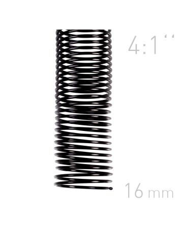 Grzbiety spiralne - O.COIL - A4 - 16 mm - czarny - 100 sztuk