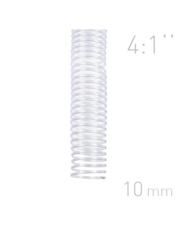 Grzbiety spiralne - O.COIL - A4 - 10 mm - przezroczysty - 100 sztuk