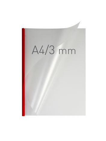 O.EASY COVER Double Semi Matt - (3 mm) - 297 x 210 mm (A4 pionowa) - czerwony - 40 sztuk