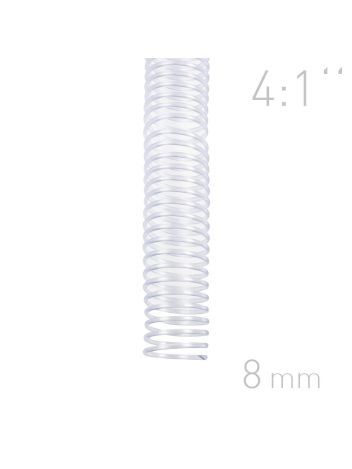 Grzbiety spiralne - O.COIL - A4 - 8 mm - przezroczysty - 100 sztuk