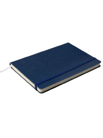 Notes Notatnik biurowy twardy w kratkę zamykany na gumkę - O.NOTE Cairo - 150 x 108 mm (A6) - niebieski