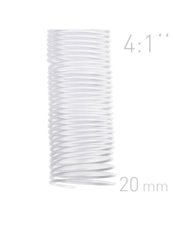 Grzbiety spiralne - O.COIL - A4 - 20 mm - biały - 100 sztuk