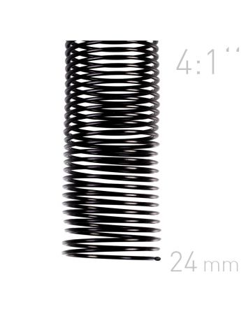 Grzbiety spiralne - O.COIL - A4 - 24 mm - czarny - 50 sztuk