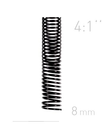 Grzbiety spiralne - O.COIL - A4 - 8 mm - czarny - 100 sztuk