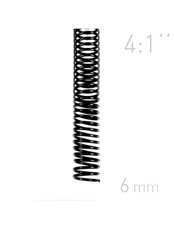 Grzbiety spiralne - O.COIL - A4 - 6 mm - czarny - 100 sztuk