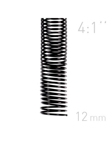 Grzbiety spiralne - O.COIL - A4 - 12 mm - czarny - 100 sztuk