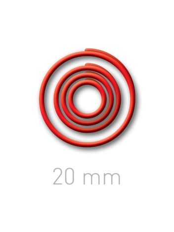 Plastikowe kółeczka do ręcznego bindowania - O.easyRING 20 mm - czerwony - 40 sztuk