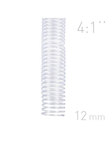 Grzbiety spiralne - O.COIL - A4 - 12 mm - przezroczysty - 100 sztuk