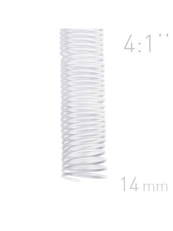 Grzbiety spiralne - O.COIL - A4 - 14 mm - biały - 100 sztuk