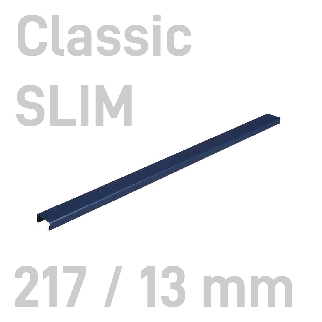Kanał oklejany - O.CHANNEL Classic SLIM 217 mm (A4+ poziomo, A5+ pionowo) - 13 mm - niebieski - 10 sztuk