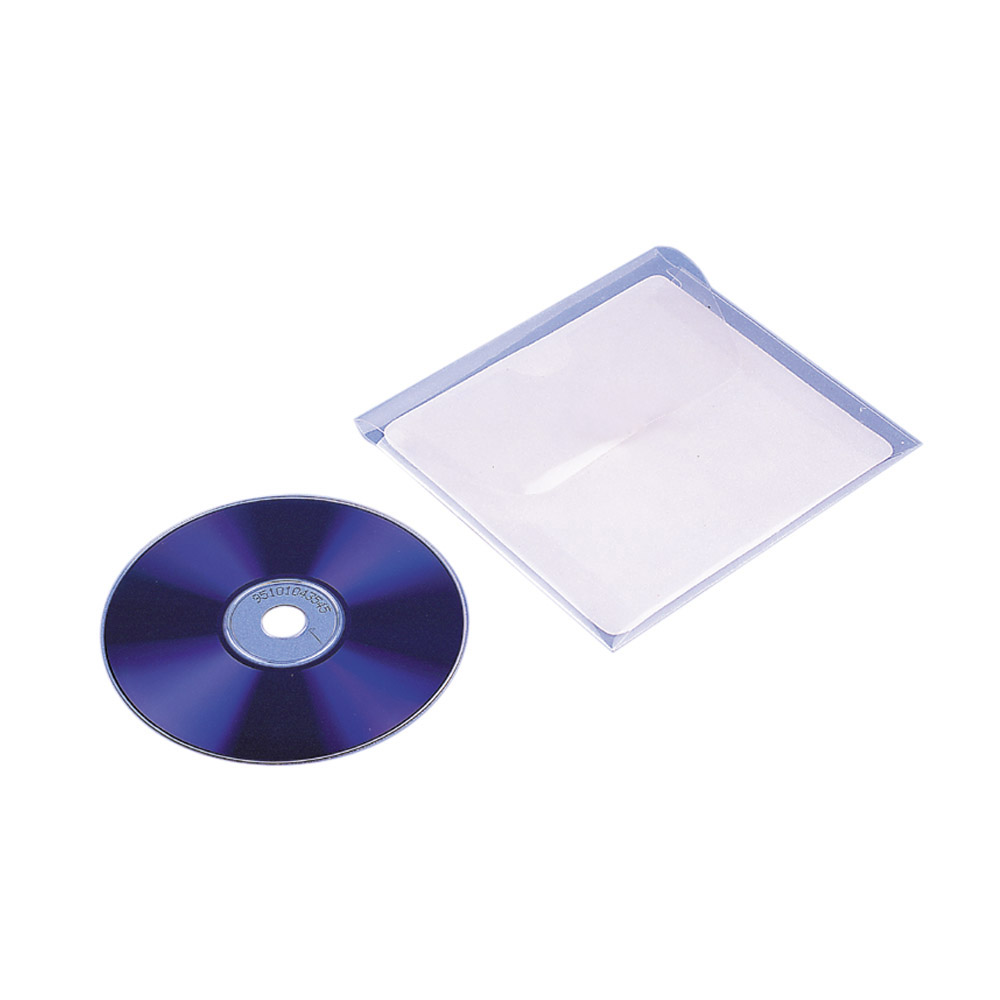 Samoprzylepne przezroczyste kieszonki z zamknięciem na płyty CD - O.POCKET Sticky CD2 - 126 x 123 mm - 5 sztuk