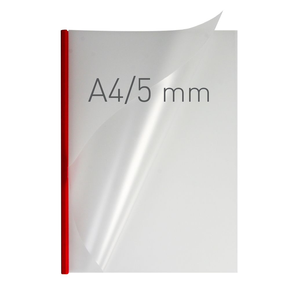 O.EASY COVER Double Semi Matt - (5 mm) - 297 x 210 mm (A4 pionowa) - czerwony - 40 sztuk