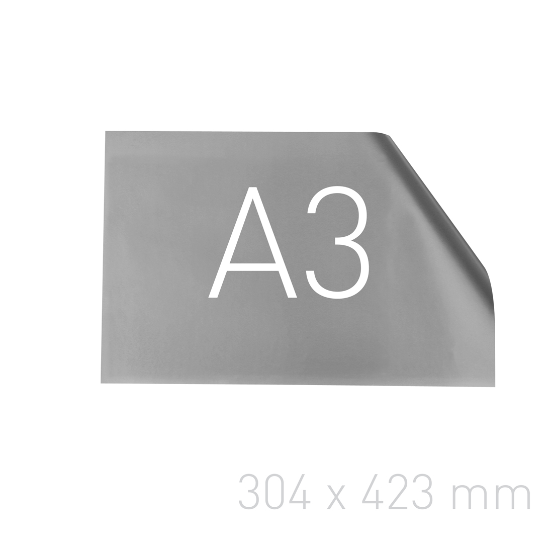 Papier posrebrzany - O.pouchCOVER PAPER 304 x 423 mm (A3 orientacja pozioma) - srebrny - 25 sztuk