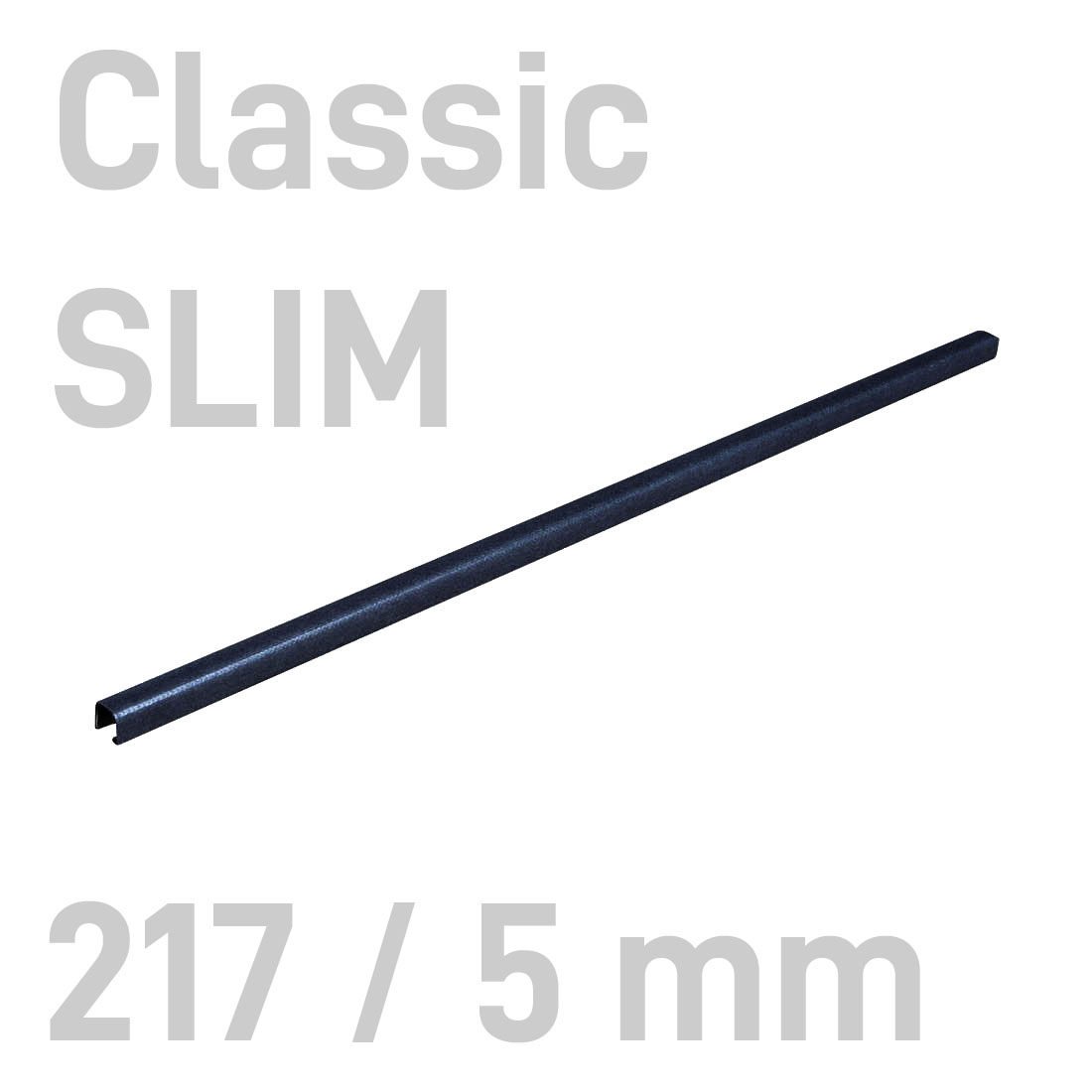 Kanał oklejany - O.CHANNEL Classic SLIM 217 mm (A4+ poziomo, A5+ pionowo) - 5 mm - czarny - 10 sztuk